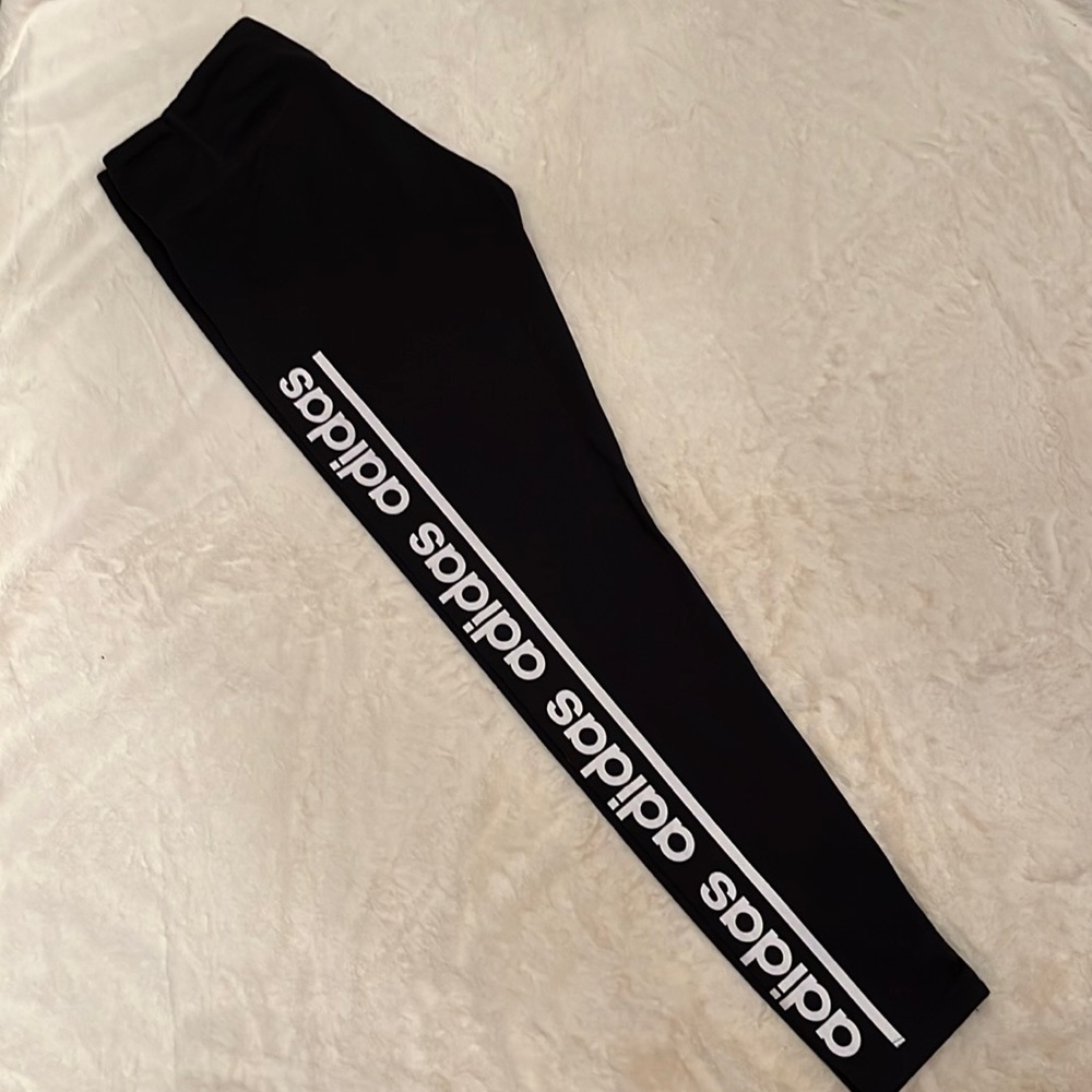 Adidas 7/8 Logo Leggings Size M - Picture 1 of 5